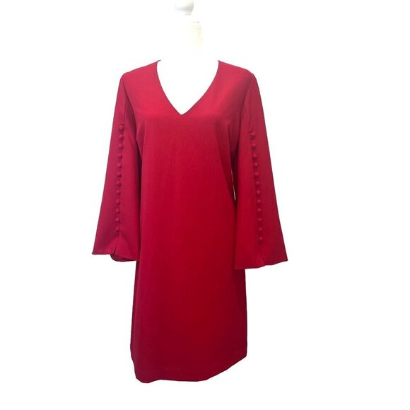 Trina Turk Selfie Shift Dress Red NEW with Tags Ladies Size 16 Evening Career - Picture 1 of 10